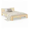 Homestyle4u Holzbett, Natur, Holz, Kiefer, 180x200 cm, Schlafzimmer, Betten