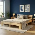 Doppelbett 180x200 Massiv Holz Lattenrost Bett Bettgestell Futonbett Homestyle4u