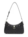GUESS Schultertasche Yesba Shoulder Bag Coal Logo dunkelgrau