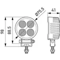 HELLA 1G0 357 111-002 LED-Arbeitsscheinwerfer - Valuefit TR1700 - 12/24V - rund - 1700lm - Anbau/ges