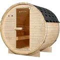 Artsauna Fasssauna Spitzbergen 120 cm für 2 Personen mit 3,6 kW Saunaofen