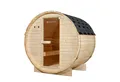 Artsauna Fasssauna Spitzbergen 120, BxTxH: 191 x 120 x 193 cm, für 2 Personen, Fichtenholz, 3,6 kW Elektro-Ofen, Komplett-Set