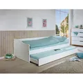 Mid.you Ausziehbett, Weiß, Holz, Kiefer, massiv, Höhe ca. 12 cm, 90x200 cm, Kinder- & Jugendzimmer, Kindermöbel, Kinderbetten, Ausziehbetten