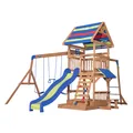 Spielhaus für Kinder mit Rutsche, Sandkasten, Schaukel, Backyard Discovery