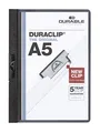 DURABLE Hunke & Jochheim Klemm-Mappe DURACLIP® A5, Hartfolie, 30 Blatt, transparent/schwarz