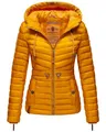 MARIKOO Damen Übergangsjacke leichte Stepp-Jacke mit Kapuze Aniyaa Yellow Gr. S