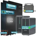 SUNNIVA® 1840W Balkonkraftwerk mit 4.48 kWh Speicher MARSTEK 2x B2500-D BIFAZIAL