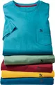 Otto Kern T-Shirt Herren im 5er Pack, T-Shirt Herren aus 100% Baumwolle, 5 Shirts mit Rundhals und Brusttasche im Spar-Set, Bunt, Gr. M