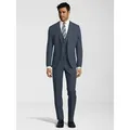 SteffenKlein Anzug Slim-Fit (3-tlg) blau|grau 48