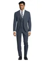 Steffen Klein Herren Anzug - Dreiteiler - Slim Fit - Größe 48 - Business Anzug mit Weste - Elastischer Komfort - Graublau