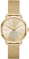 Michael Kors Portia Damenuhr Armbanduhr Quarzwerk Edelstahl 37 mm gold