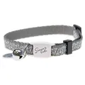 Karlie Simon's Cat Katzenhalsband grau mit Glöckchen und Sicherheitsverschluss