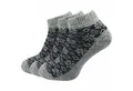 GAWILO Sneakersocken für den Winter für Damen - dicke & warme Bettsocken (3 Paar) kurze Wollsocken im Norweger Look aus weichem Vollplüsch