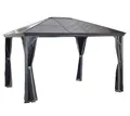 Pavillon Gartenpavilion Aluminium + Moskitonetz Sojag anthrazit 298x423x261cm