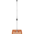 Monster Shop - Rasenrakel 50cm Levelingrake Rasen Rakel Rake Stahl Orange 1.9m Flächenebener