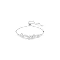 Swarovski Constella Armreif, Kristallperle, Rundschliffe, Weiß, Rhodiniert, M