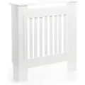 Heizkörperverkleidung Weiß 78 X 19 X 82 Cm, Heizkörperabdeckung Aus Mdf, Holzverkleidung Für Heizkörper In Lamellenoptik - Toboli
