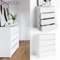 Kommode Sideboard Mehrzweckschrank Schrank 4 Schubladen 80 cm Ruben Weiß Vicco