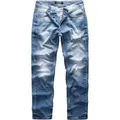 REPUBLIX Straight-Jeans NAT Herren Regular Fit Destroyed Jeans blau W40/L32