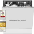 Exquisit Geschirrspüler EGSP6012-E-030E silber | Spülmaschine 60 cm | ECO-Modus | Maßgedecke: 12 | Vollintegriert - Silber