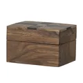 Bloomingville Cemile Box mit Deckel, Braun, Mangoholz mit Muster auf dem Deckel