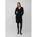 s.Oliver Minikleid Kleid Figurumspielendes Kleid aus Viskosemix mit semitransparenten Ärmeln schwarz 4XL (48)