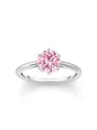 Thomas Sabo TR2474-051-9-54 Silberner Ring mit Pinkfarbenem Stein im Brillant...