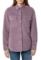Eight 2 Nine Damen Cord Hemdjacke – Lässige Cordjacke mit Knopfleiste Purple S