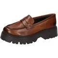 Melvin & Hamilton Thelia 7 Leder-Loafers für Damen Loafer Flache Absätze, Echtes Leder, Vegetabile Gerbung braun 36 EU