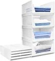 USHOP 4er Set Kleiderschrank Organizer Stapelbar ? Perforiertes Design