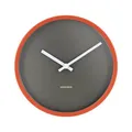 Remember Wanduhr Mocca, T 4.5 cm, Ø 30 cm, Aluminium/Kunststoff/Glas – Moderne Design Wanduhr mit lautlosem Quarz Uhrwerk, dekorative Uhr für Wohnzimmer, Küche oder Büro