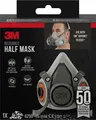 3M Halbmaske 6200, Wiederverwendbar, Mittelgroß, für Sprühlackier- und Schleifarbeiten, mit Bajonettverschluss, Komfortabel
