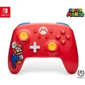 PowerA Kabelloser Controller für Nintendo Switch, Mario-Freude - Rot