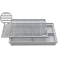 ACO 60x40cm Schuhabstreifer V-Stab Maschenrost mit Bodenwanne Vario Light Abtreter Fußmatte - Grau