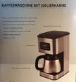 AMBIANO Thermo Kaffeemaschine TCM-1 – 1L Isolier-Edelstahlkanne, SILBER , timer