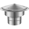 VEVOR Schornsteinabdeckung Edelstahl 304 Kaminhaube 300x300x220mm Kaminabdeckung Regenhaube Schornsteinhaube Φ150 mm Plattendurchmesser Kaminhut k...