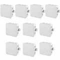 10 Stück Aufputz Kabel Abzweigkasten IP54 Feuchtraum Verteilerdose 75*75*40mm