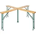 Tectake Stehtisch Quattro Klappbar und Standfest Holzlackierung Mit Klarlack  241 x 241 x 103 cm Braun
