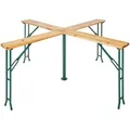 tectake Stehtisch, Braun, Holz, Sprichwort/Zitat, Quadratisch, Gartenmöbel, Gartenmöbel-Sets