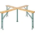 tectake® Stehtisch Quattro klappbar und standfest 241 x 241 x 103 cm - Braun