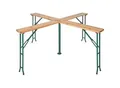 tectake® Stehtisch, klappbar und standfest, bodenschonende Kunststofffüße, 241 x 241 x 103 cm