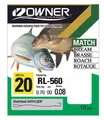 OWNER Haken mit Vorfach Stipp/Matchhaken Gr. 20, RL560, Vorfachhaken