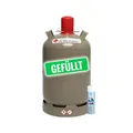 Bluecraft Propan-Gas-Flasche 11 kg gefüllt voll Campinggasflasche inkl. Lecksuchspray (1 Stück)