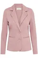 Cream Damen Women's Blazer Single-Breasted Notch Lapel Tailored Fit Two Buttons Blazer, Old Rose,
