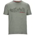 Killtec T-Shirt Lilleo MN TSHRT C Schnelltrocknendes Herren T-Shirt mit Berg-Print und Melange-Optik grün 5XL (60)
