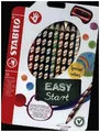 STABILO Buntstift Ergonomisch für Rechtshänder, EASYcolors, 12er Set mit Spitzer