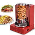 Syntrox Germany Vertikal-Multigrill Dönergrill Gyrosgrill Schaschlikgrill Rotisserie Hähnchengrill ROT-A-1400W-RED-Badajoz