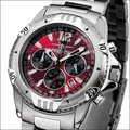FIREFOX  - CHRONOGRAPH AIRFIGHTER - sunray rot / 42 MM