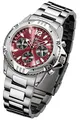 FIREFOX AIRFIGHTER FFS02-105 Sunray rot Chronograph massiv Edelstahl Sicherheitsfaltschließe Herrenuhr Armbanduhr 10 ATM wasserdicht