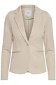 ICHI IHKATE PIQUE BL Damen Blazer Kurzblazer Jacke Ein-Knopf-Blazer mit Stretch, Größe:L, Farbe:Doeskin (151308)